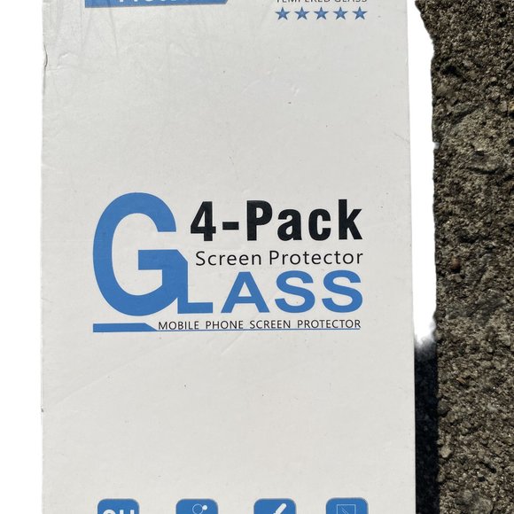 Yootech iPhone 12/12 Pro Tempered Glass Screen Protector 4 Pack - Picture 1 of 7